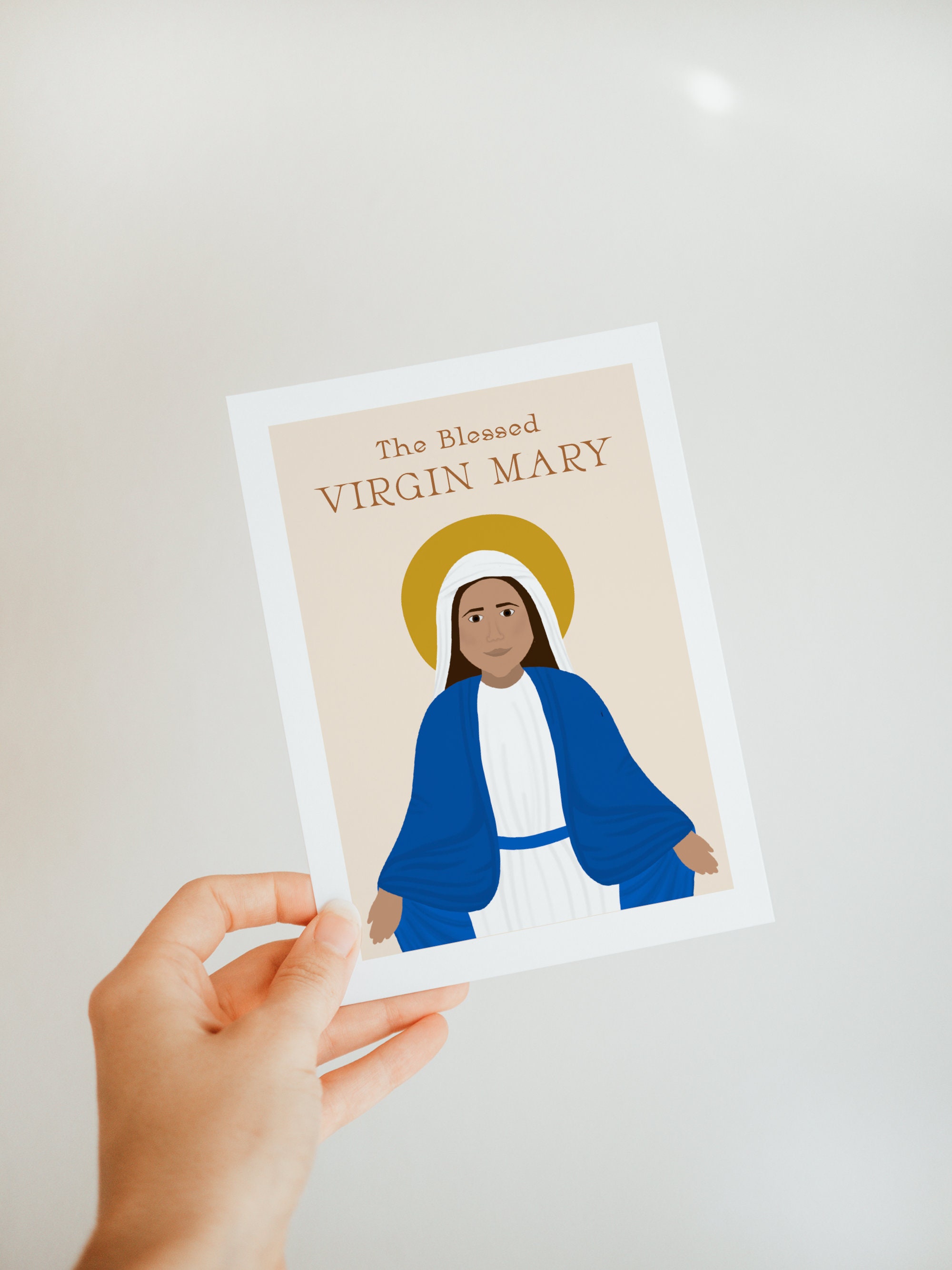 Blessed Virgin Mary Icon 4x6 Card - Etsy