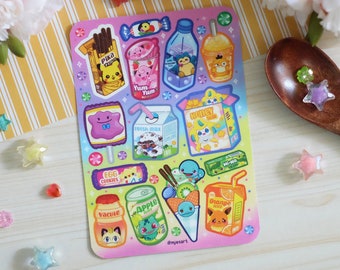 Poke I Snack I Sticker Sheets I Cute I Yummy I Glitter