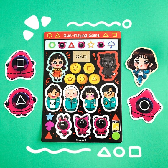 Squid Game Sticker Sheet Etsy UK