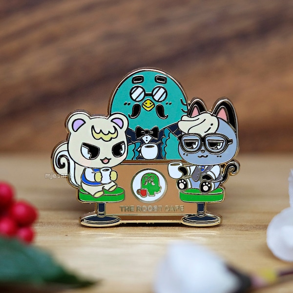 The Roost Cafe PIN I ACNH I Hard Enamel Pin I Raymond I Marshal I Brewster I Gift