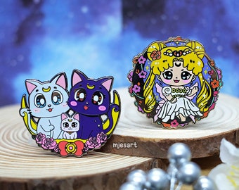 Sailor Moon Serenity I Luna I Artemis I  Diana I Cats Sailormoon I Usagi I PIN I Hard Enamel Pin