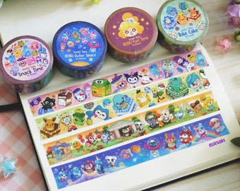 Glittery Washi Tape I Cute I Creative Inspired Tape I Journaling I ACNH I Pokemon I Snack | 20mmx5m