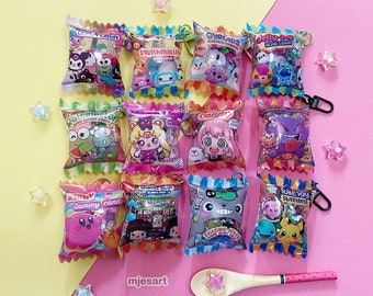 Candy Keychain I Various Character I Acrylic I Anime I MangaI Cute I Kawai