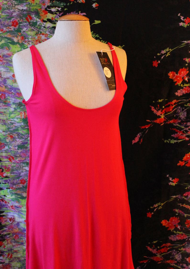 Calla duo dress and orange tank top made to order in viscose jersey image 7