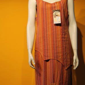 Robes Rainbow coton orange rayé tailles 38 déstockage image 5