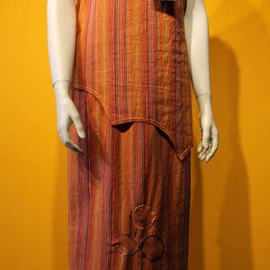 Robes Rainbow coton orange rayé tailles 38 déstockage image 4