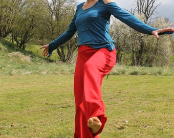 "Féerique" pants - printed or plain - in viscose jersey ... ideal for dance, sport, yoga, comfort at home, ...! ;-)