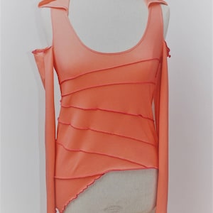 &quot;Elfa&quot; Elven Sleeve Tank Top - Salmon - Cotton (MADE TO ORDER only)