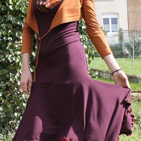 Robe "Paquerette" courte jersey viscose - sur commande