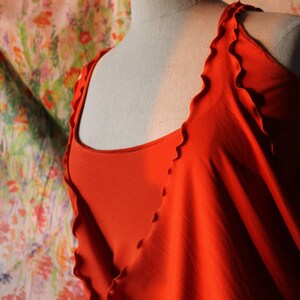 Calla duo dress and orange tank top made to order in viscose jersey image 2