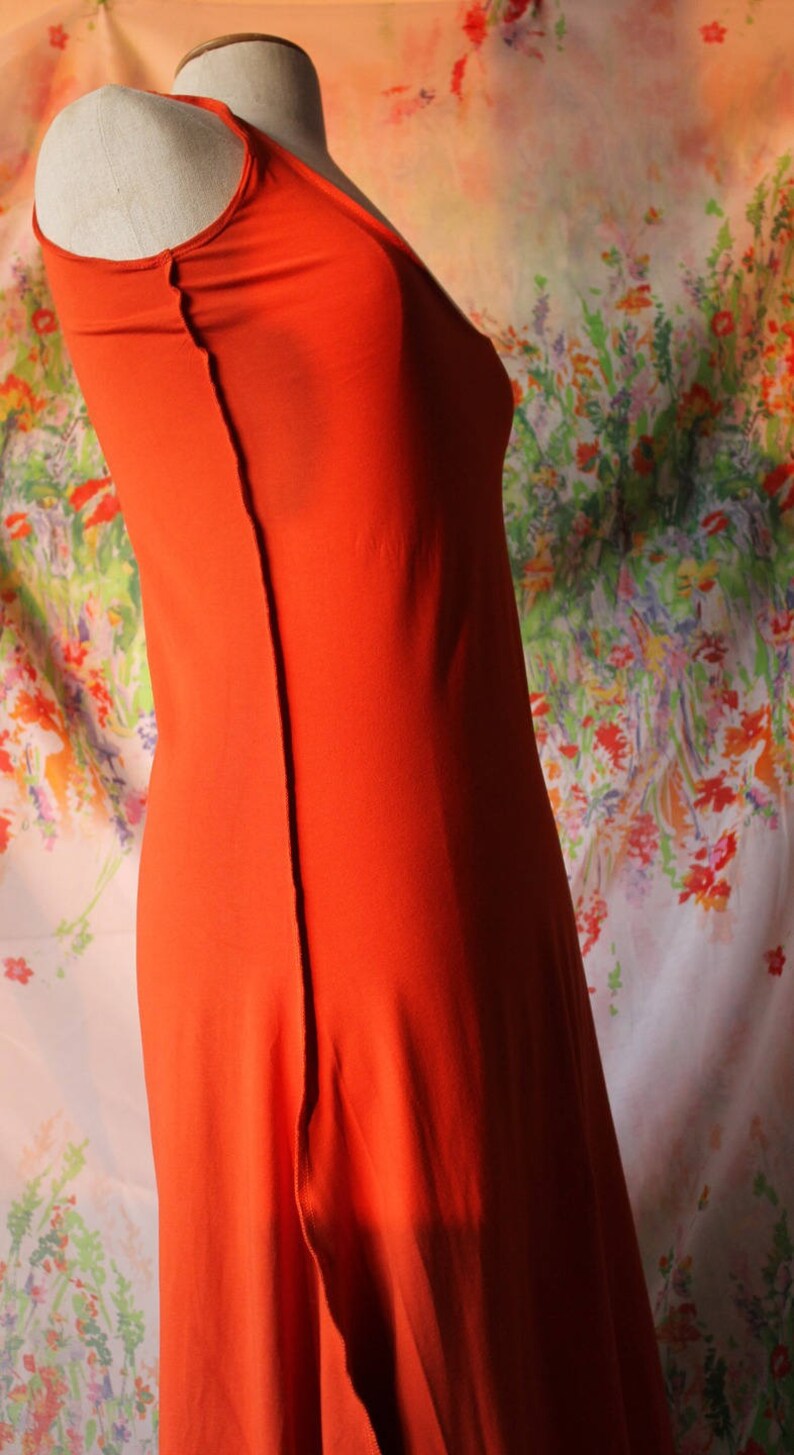 Calla duo dress and orange tank top made to order in viscose jersey image 4