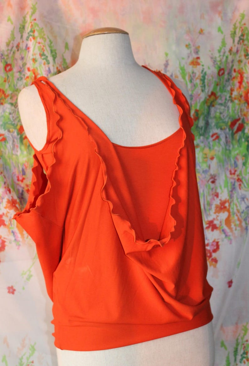 Calla duo dress and orange tank top made to order in viscose jersey image 1