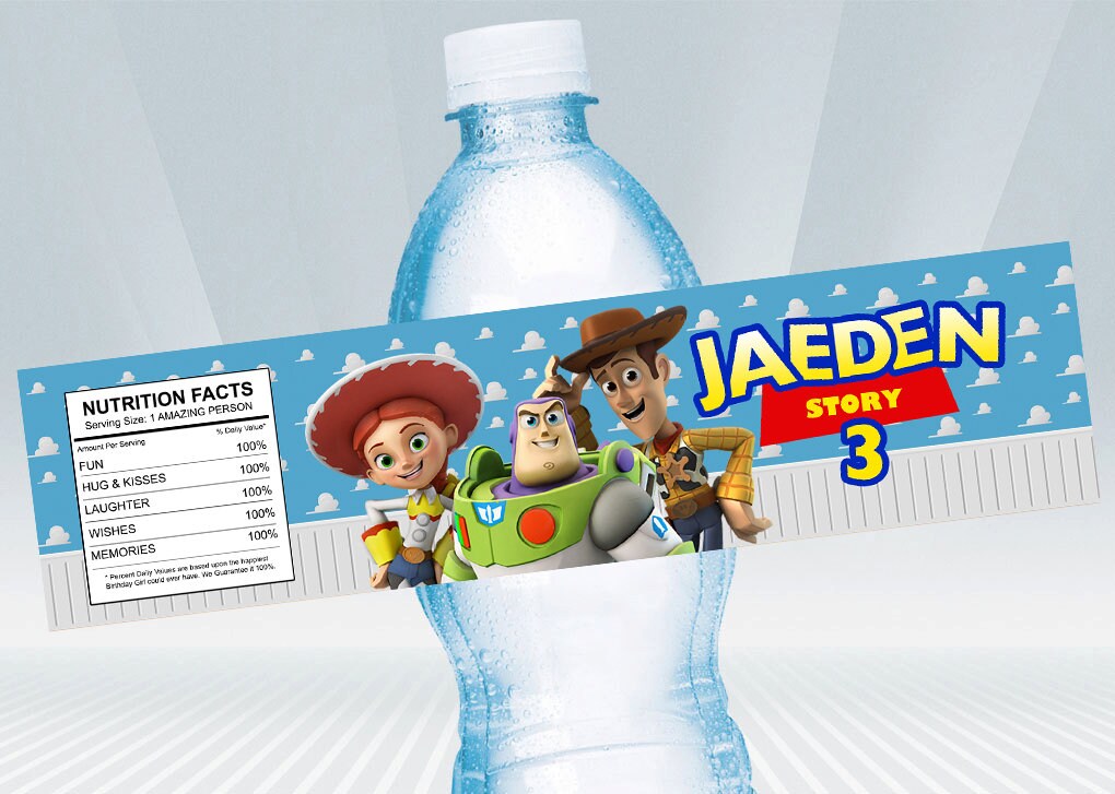 Toy Story Bottle Label. Toy Story Birthday Party. Toy Story Etsy
