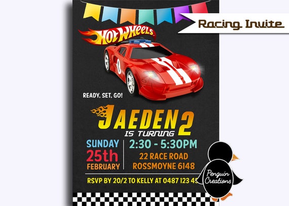hot wheels invitation