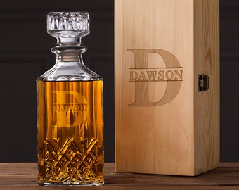 Groomsmen Gift, Groomsman Gift, Groomsmen Whiskey Decanter, Monogrammed Whiskey Decanter