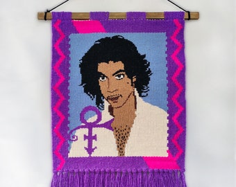 Prince hand woven wall hanging portrait