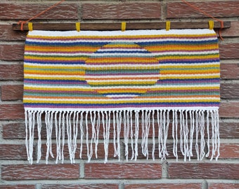 Hand Woven Wall Hanging with Stripes