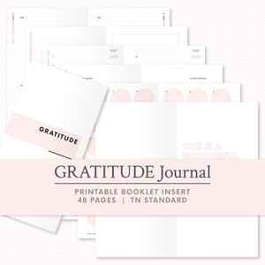GRATITUDE Journal, Standard TN, 2025 Journal, 2025 Planner, Travelers Notebook, Monthly Journal, Printable Gratitude Journal, TN Inserts