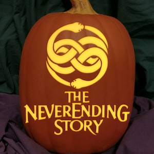 The Neverending Story Auryn Carved Foam Permanent Pumpkin Falkor Fantasia Artax