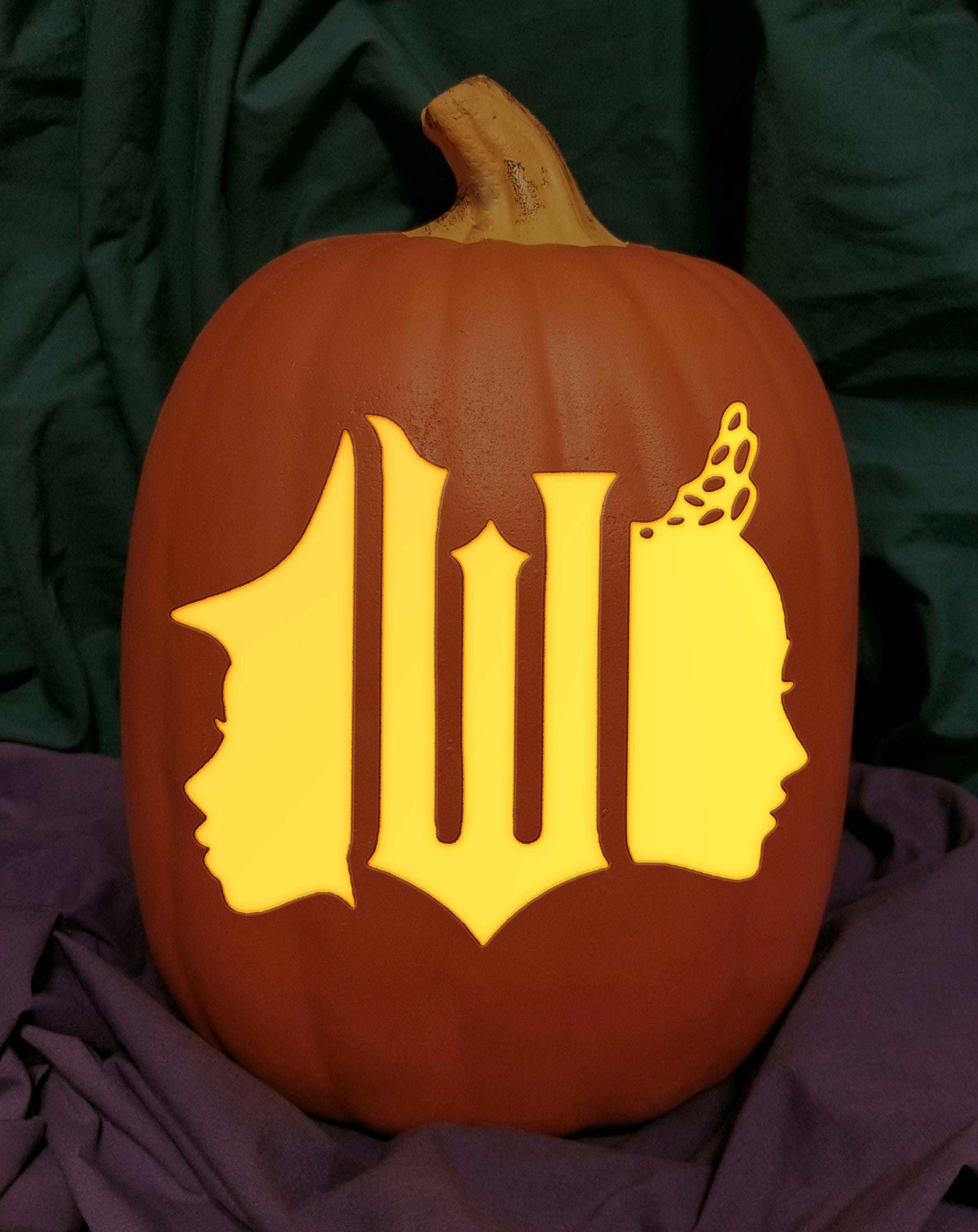 Wicked Elphaba & Glinda Carved Foam Permanent Pumpkin Wizard of Oz - Etsy