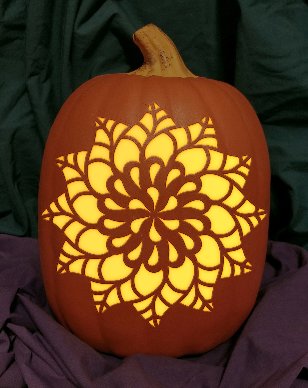 Spiral Leaves & Flower Carved Foam Permanent Pumpkin - Etsy
