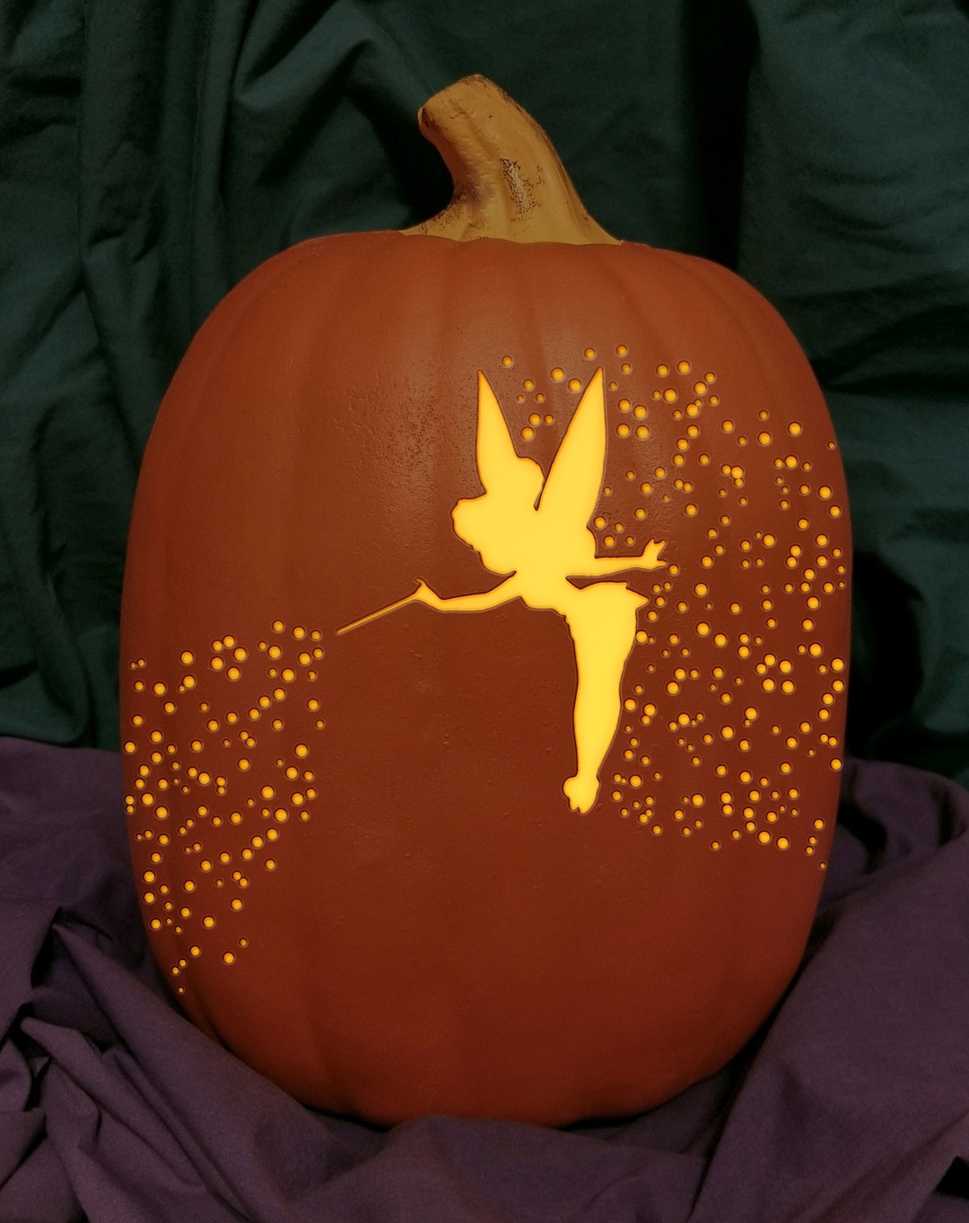 Tinker Bell Pixie Dust Carved Foam Permanent Pumpkin Disney Magic