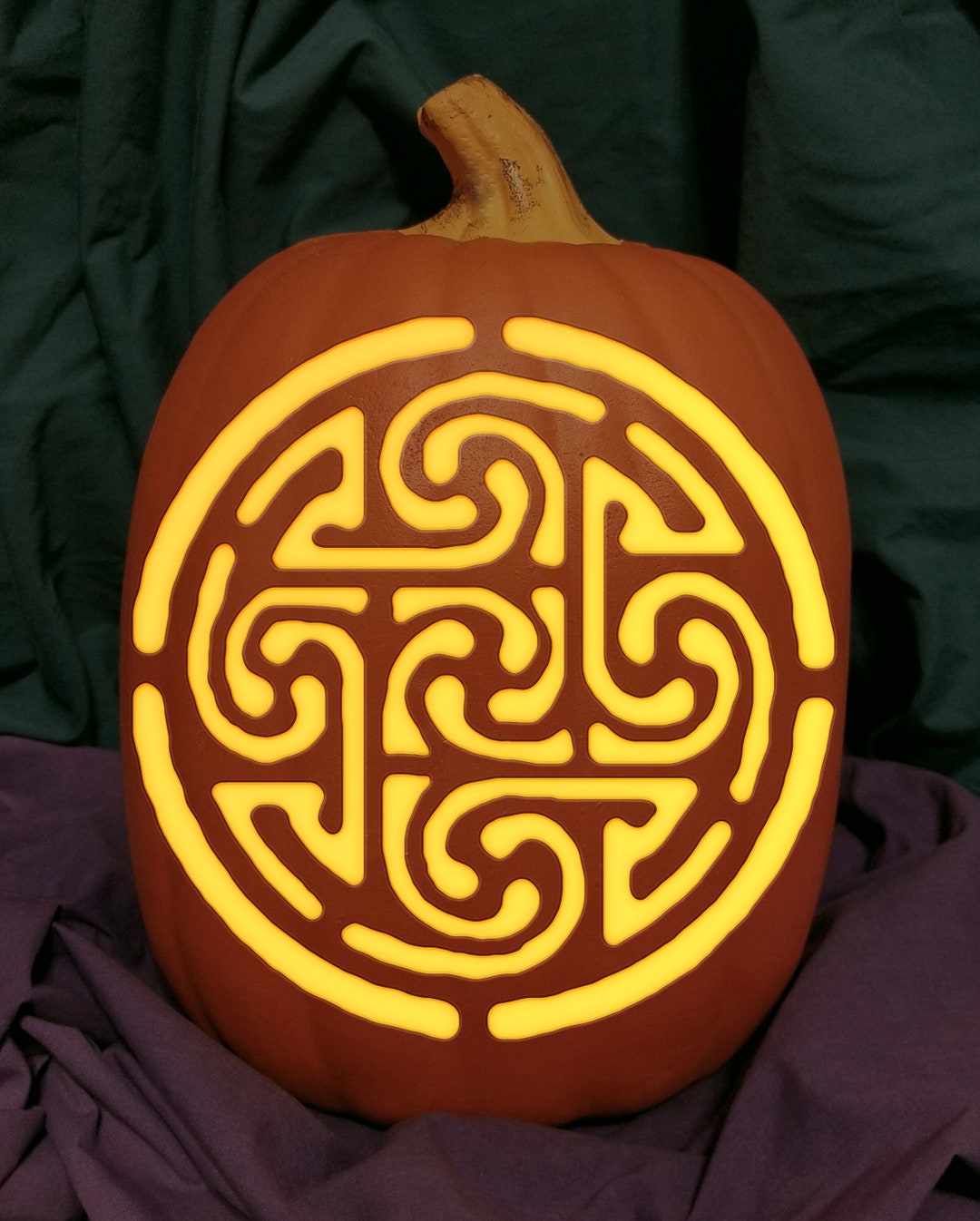 Celtic Circle Design Carved Foam Permanent Pumpkin - Etsy