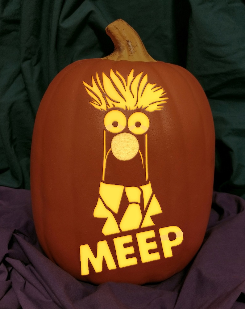 Muppets Beaker MEEP Carved Foam Permanent Pumpkin Etsy