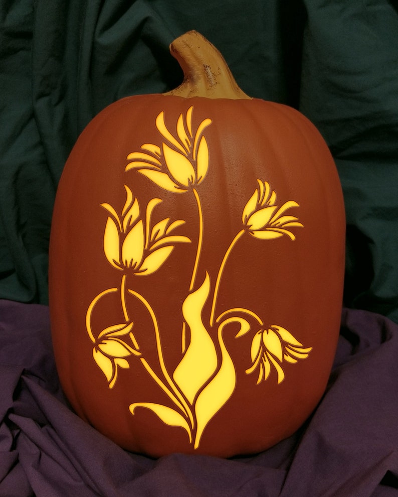 Decorative Flowers Carved Foam Permanent Pumpkin - Etsy