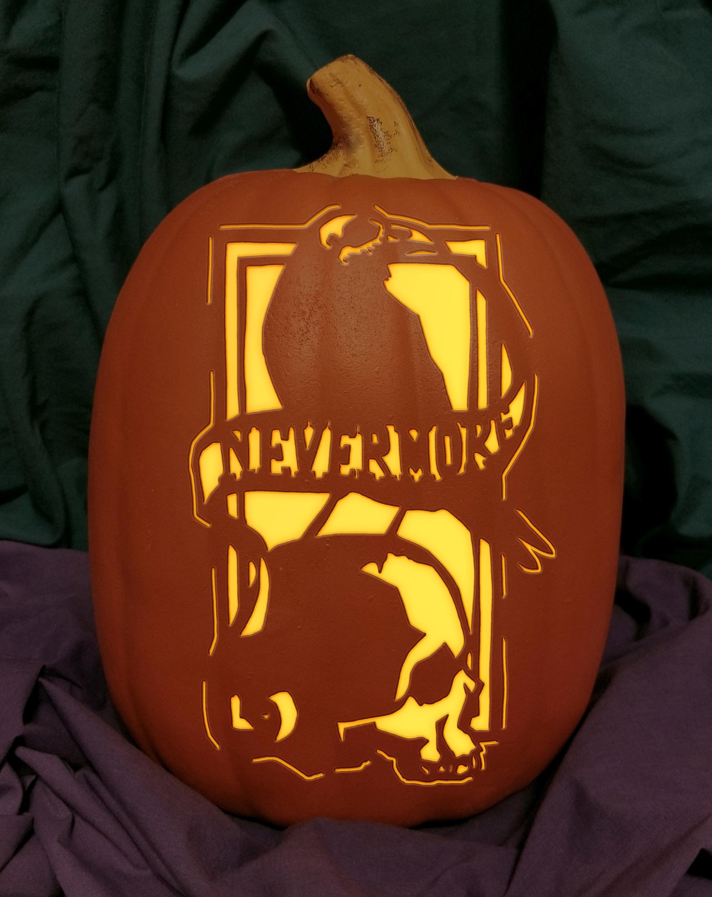 Quoth the Raven Nevermore! Carved Foam Permanent Pumpkin - Etsy