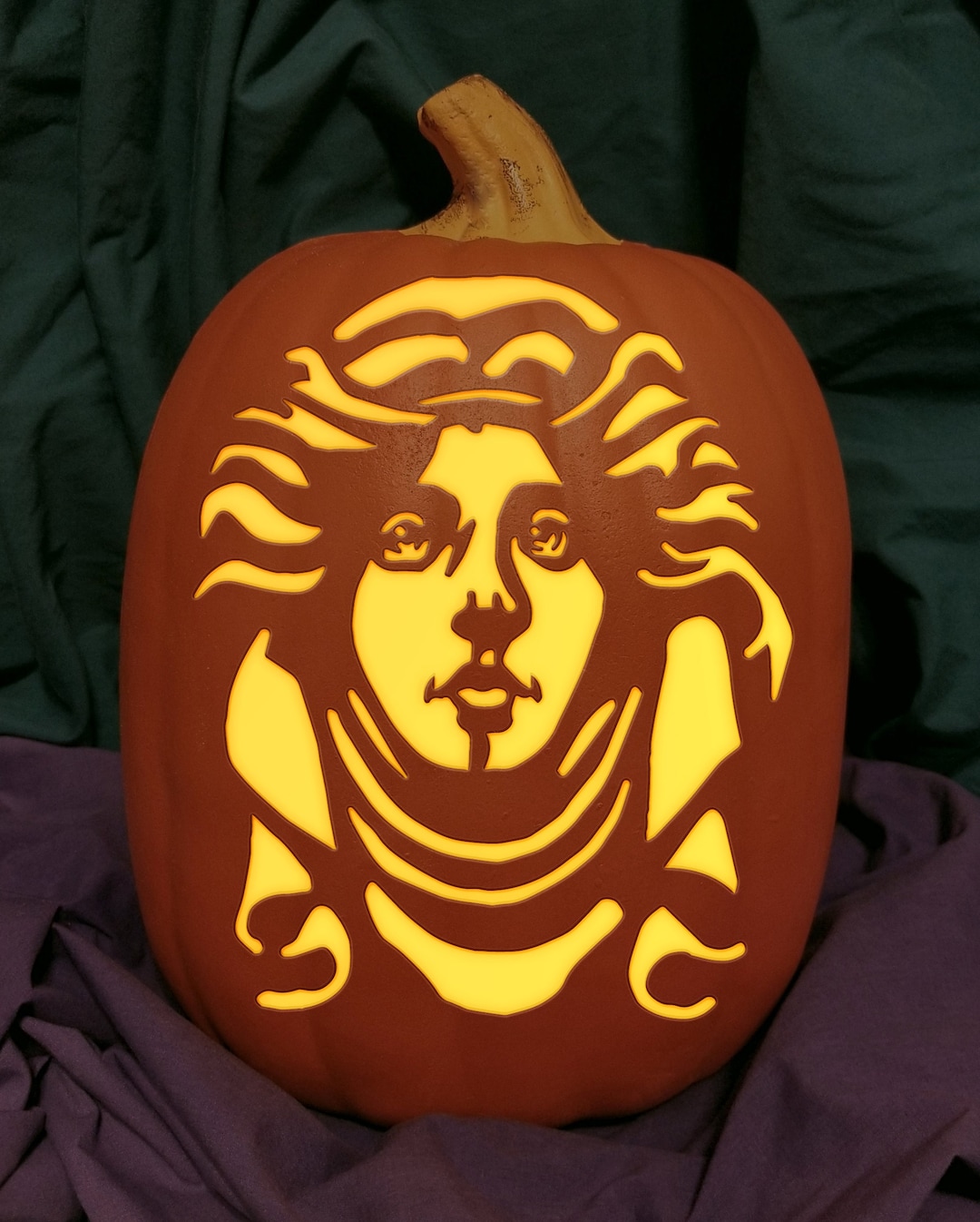 Haunted Mansion Madame Leota Foam Permanent Pumpkin Carved Foolish ...