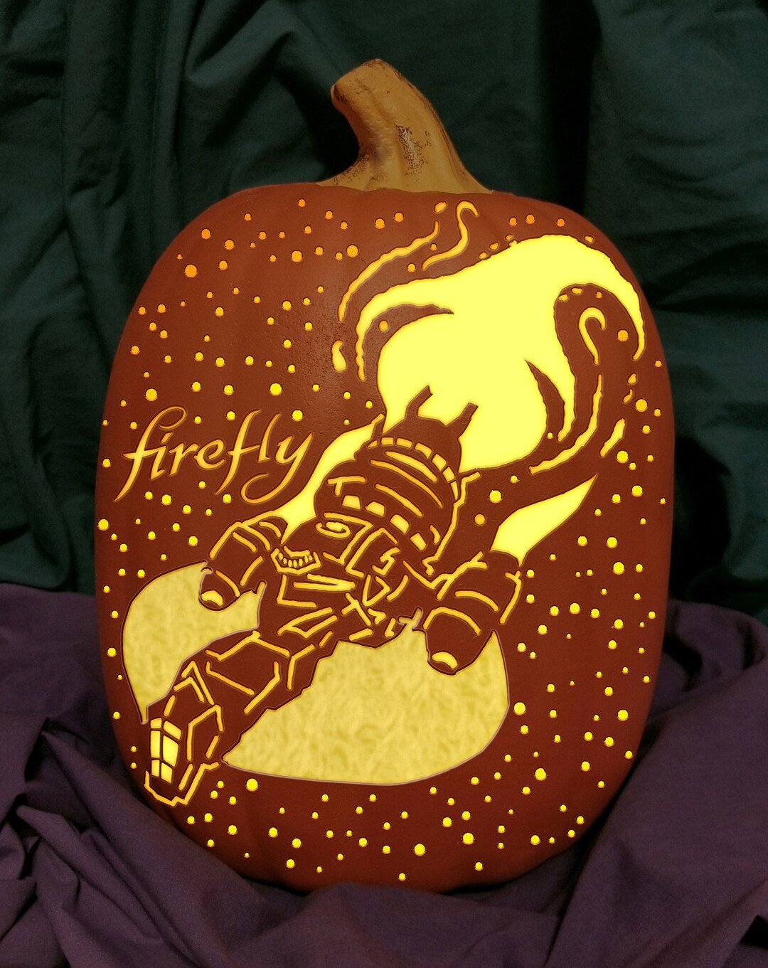 Firefly Carved Foam Permanent Pumpkin Original Design!! - Etsy