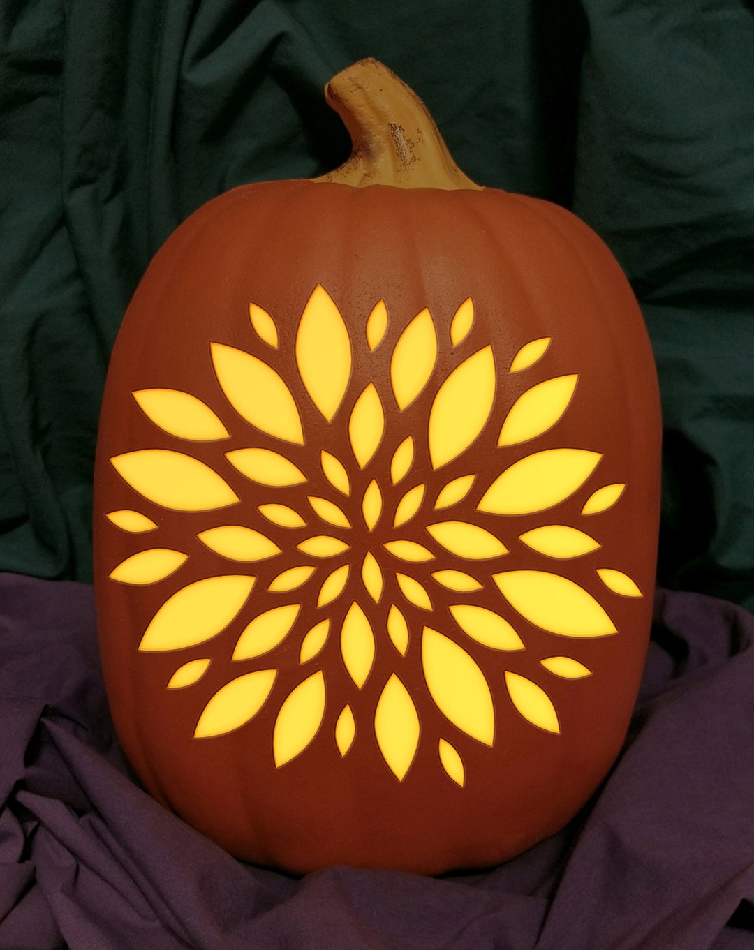 Flower Explosion Decorative Carved Foam Permanent Pumpkin - Etsy