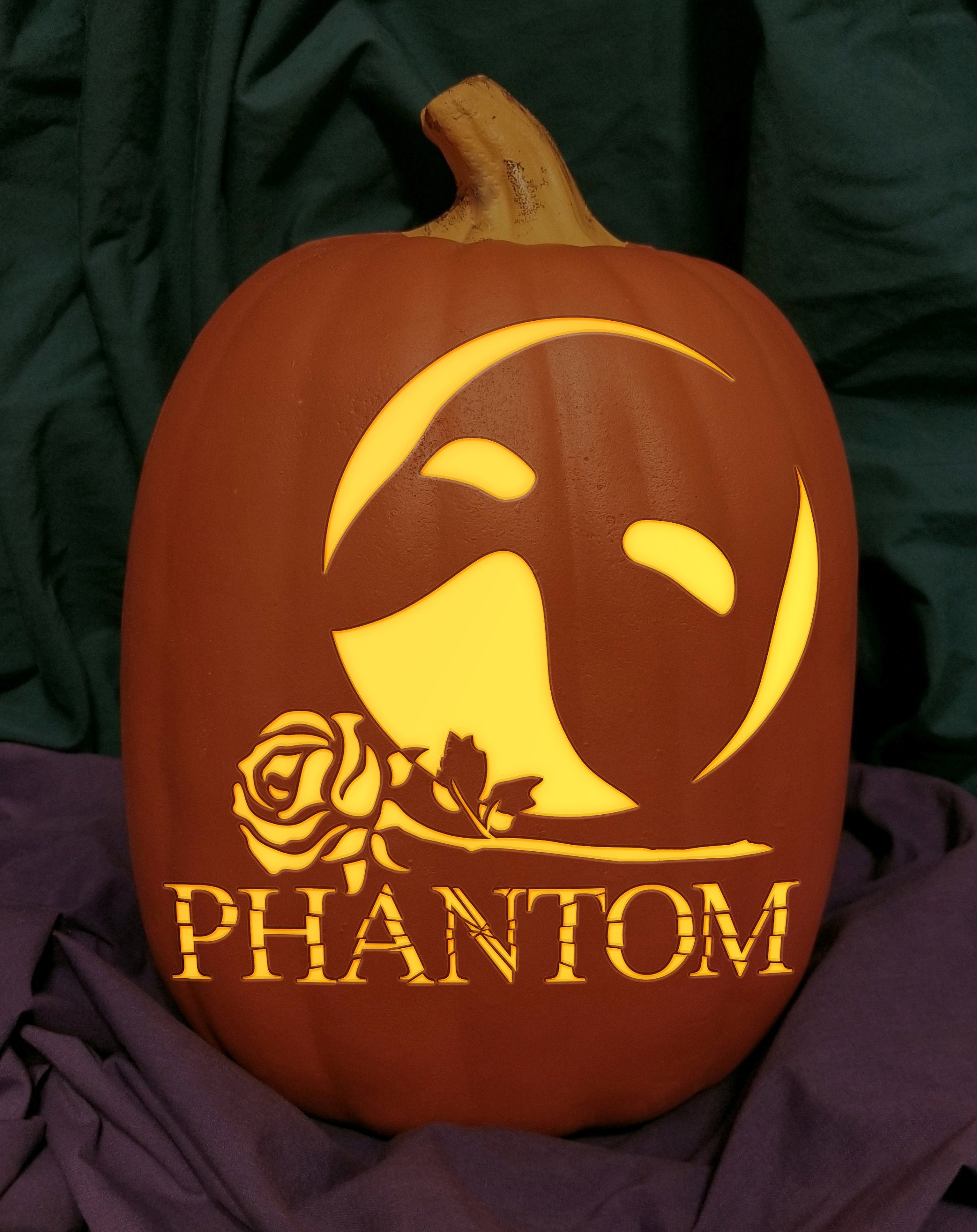 Phantom of the Opera Carved Foam Permanent Pumpkin - Etsy