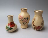 SATSUMA-pottery mini vase set. Free shipping. msjapan va175