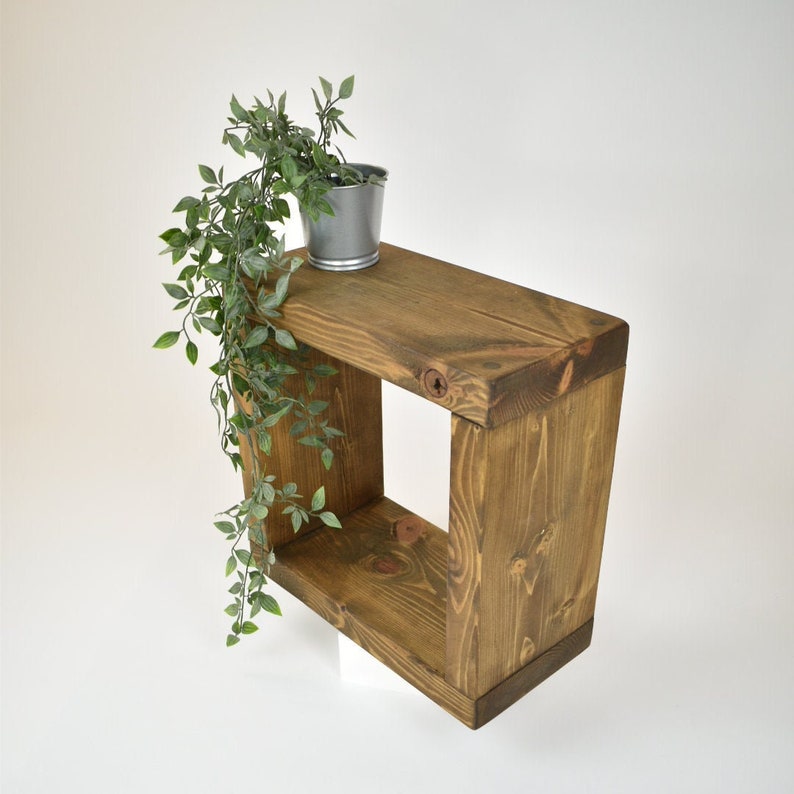 2-Tier Shelf Solid Wood Timber: 5cm x 20cm image 1