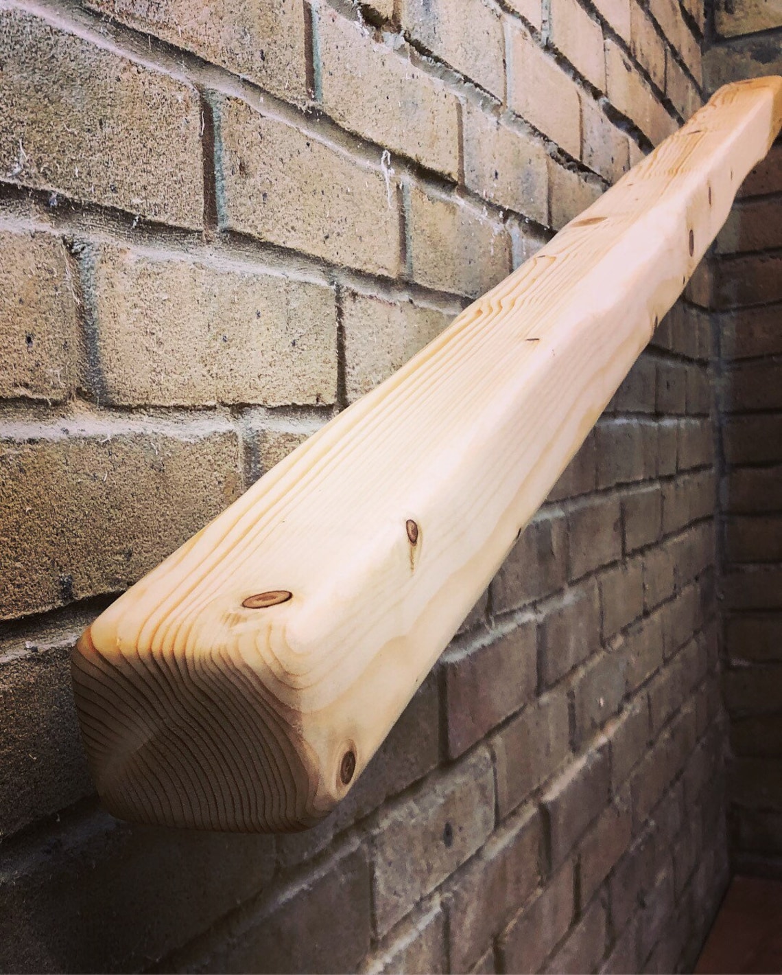 Handrail / Bannister Rail Wood & Wrought Iron Square: 7cm | Etsy