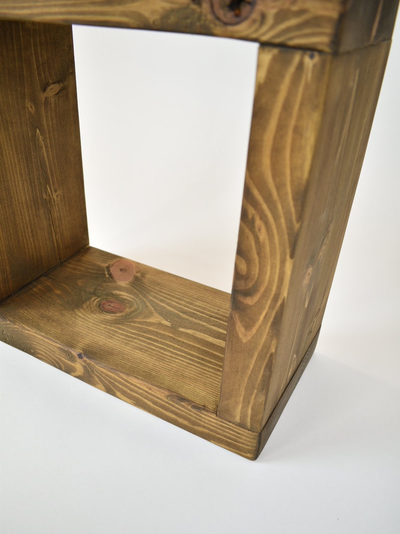 2-Tier Shelf Solid Wood Timber: 5cm x 20cm image 3