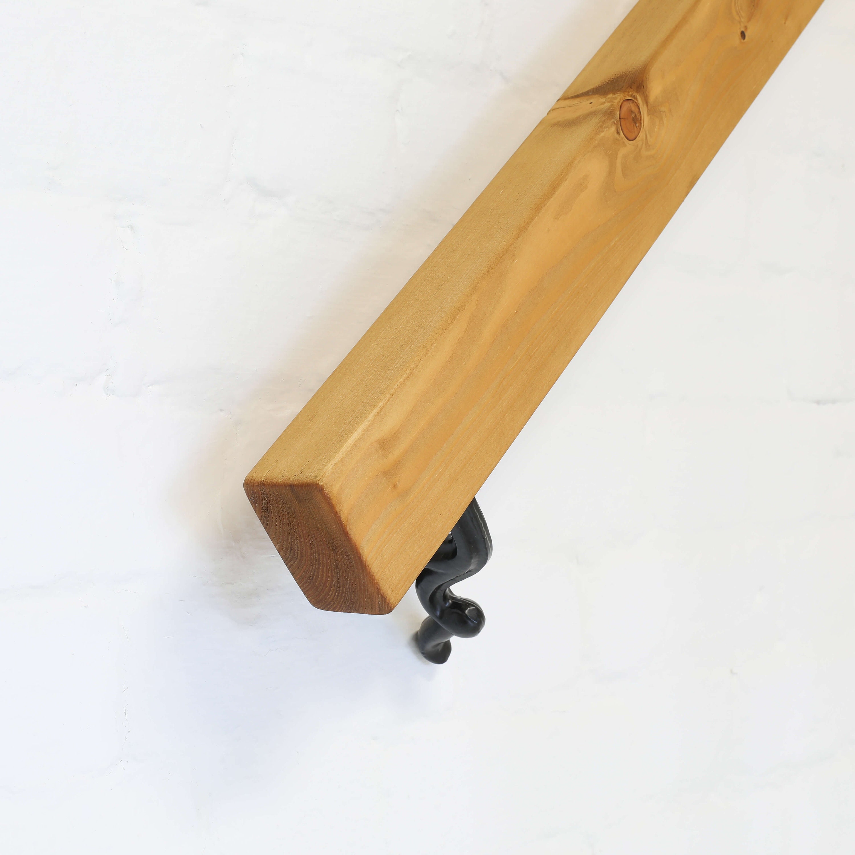 Chunky Handrail Wood & Wrought Iron Timber 5cm X 7cm - Etsy UK