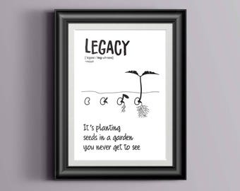 Hamilton Musical inspired - Legacy, Alexander Hamilton Quote, Typography print - Planting seeds in a garden you never get to see, Poster