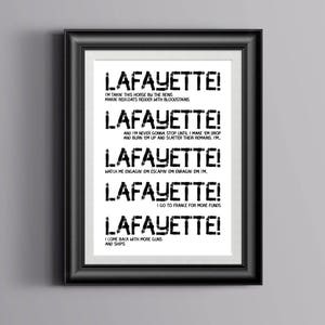 Hamilton Musical inspired - Lafayette quote, Typography Print - Poster, Hamilton