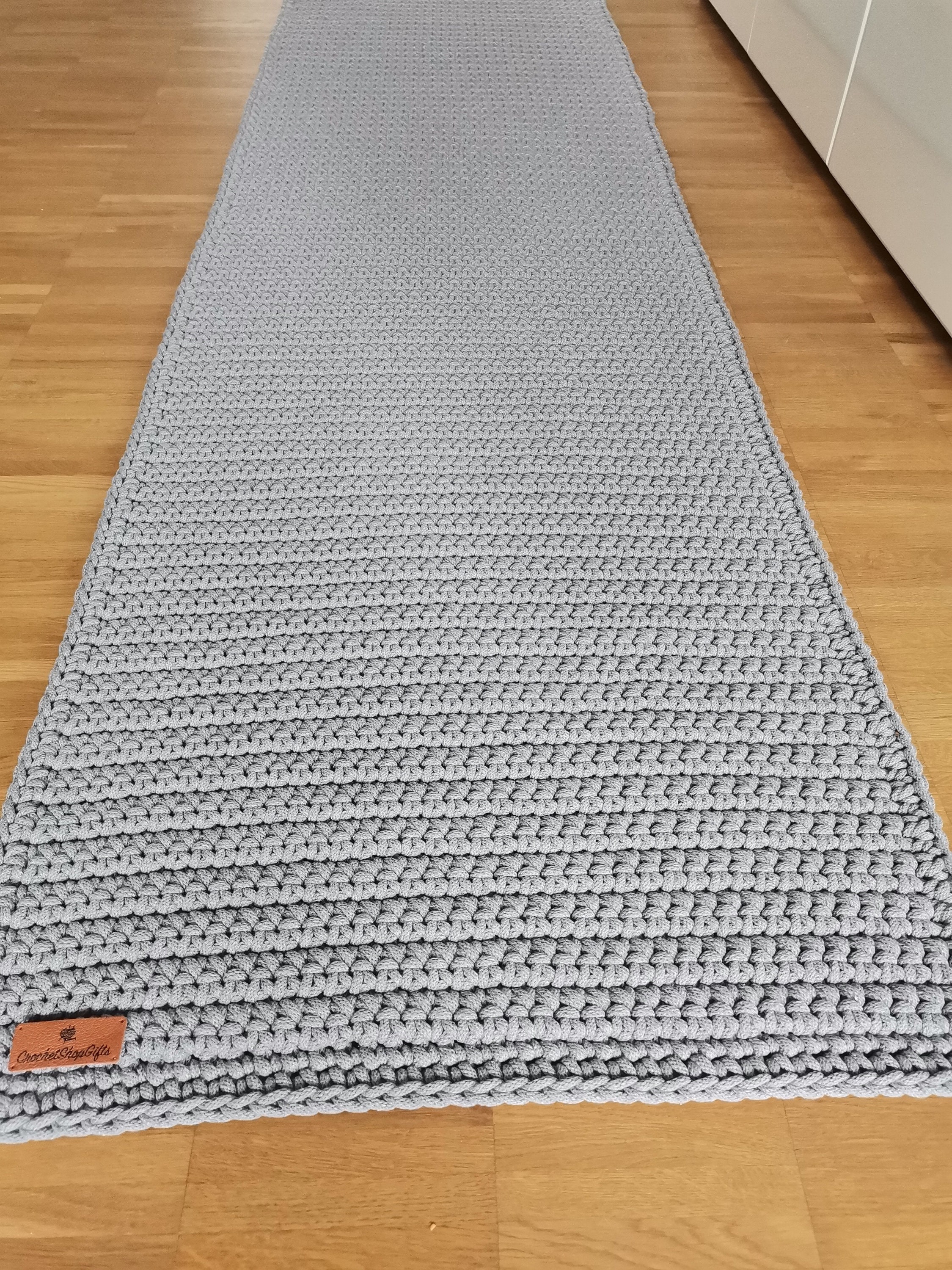 Tapis Crochet Rectangulaire, Tapis Crochet, Tricoté, Tricoté à La Main, Rectangulaire Gris ou Choix 