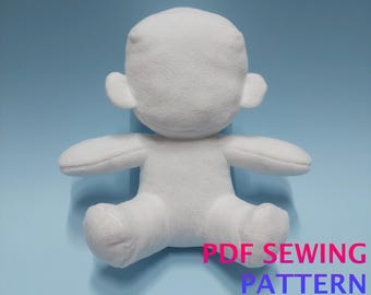 Chibi Human pluche basis versie 3 zittend pdf-naaipatroon