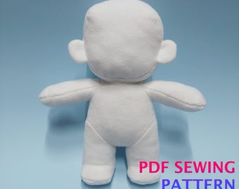 Chibi Human pluche basis versie 3 staand naaipatroon (pdf-download)