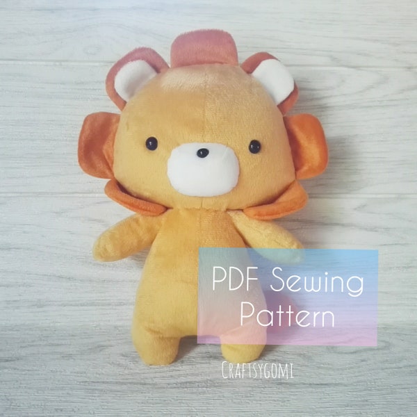 Leon The Lion Plush PDF Sewing Pattern