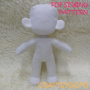 Chibi Human Plush Base Version 2 PDF Sewing Pattern
