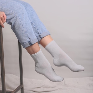 Gift For Her | Sparkly Lurex Socks - Shimmering Metallic Fashion Socks for Women - Perfect for Parties & Everyday Glam