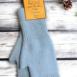 Gift For Her or Him  | Fingerless Cable Knit Gloves | Warm Winter Accessories | Unisex Style | UK Seller