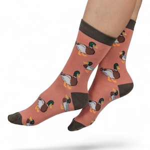 Duck Bamboo Socks for Woman | Eco-Friendly Gift | Grey or Pink |