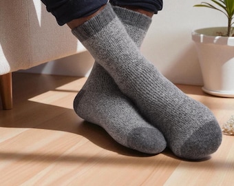 Calcetines de punto jaspeado para hombre / Súper cómodos para el invierno / Tejido cálido / Regalo para él / Tallas 7-11 (Reino Unido)